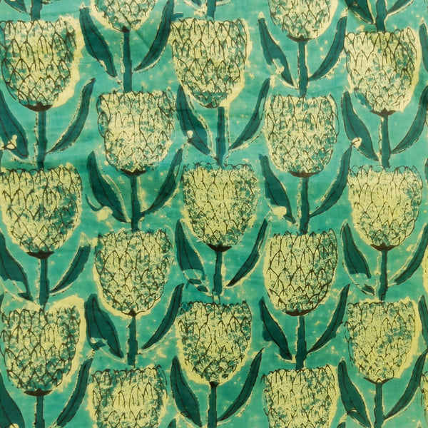 Pure Cotton Wild Fruit Jaal Screen Print Fabric