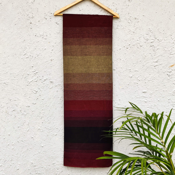 Pure Handloom Cotton Ombre Shades Of Wine