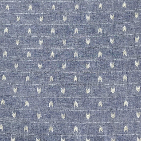 Pure South Cotton Blue With Arrow Heads Woven Fabric