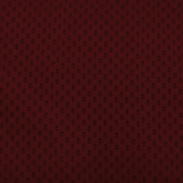 Pure South Cotton Deep Maroon With Self Design Woven Fabric