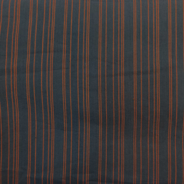 Pure South Cotton Handloom Grey With Uneven Orange Woven Fabric