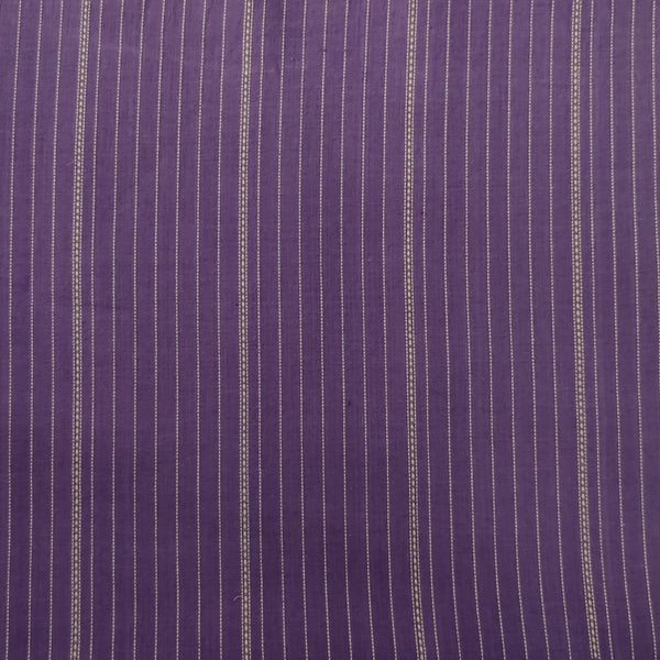 Pure South Cotton Handloom Purple With Beige Woven Pattern Fabric