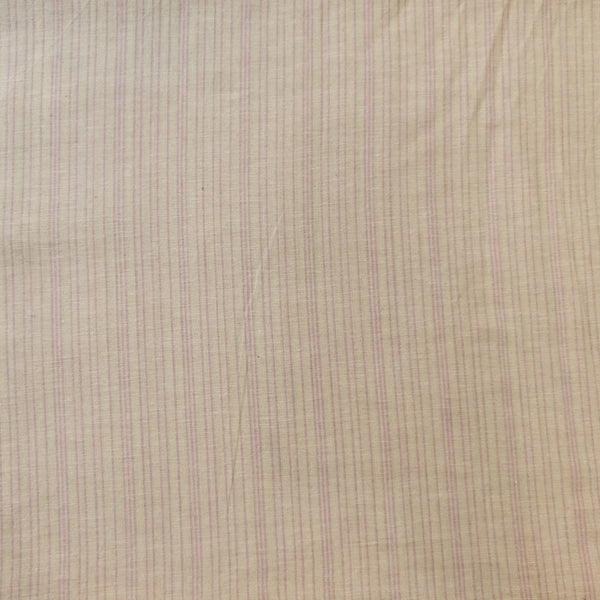 Pure South Cotton Handloom With Earthy Mauve Stripes Woven Fabric