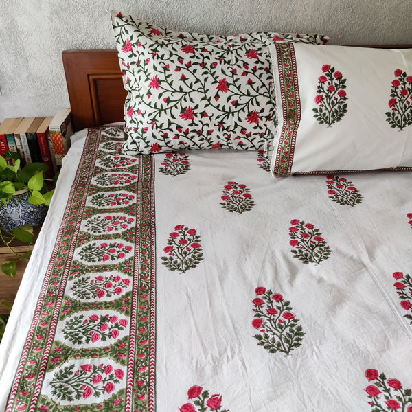 Raani Ka Bagh Pure Cotton Jaipuri Double Bedsheet