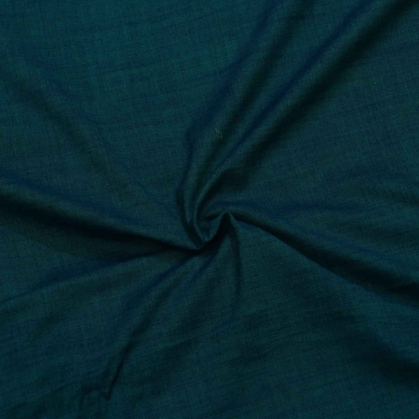 Rayon Slub Cotton Fabric Teal Blue Green