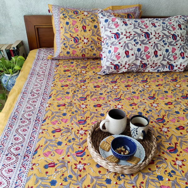 Rohini Pure Cotton Jaipuri Double Bedsheet