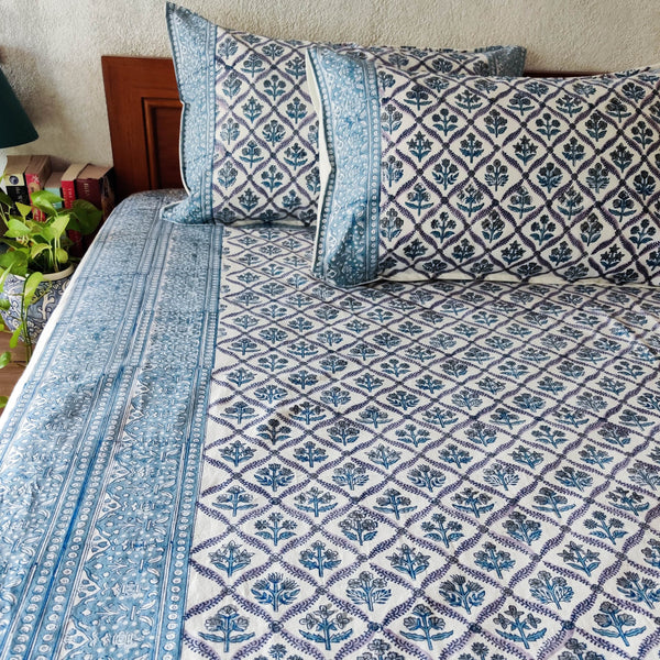 Sadabahar Pure Cotton Jaipuri Double Bedsheet