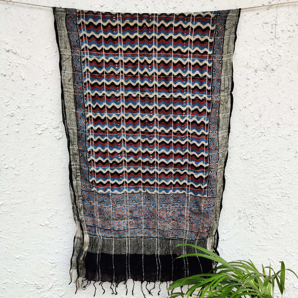 Sanskruti Dua Linen Ajrak Dupatta