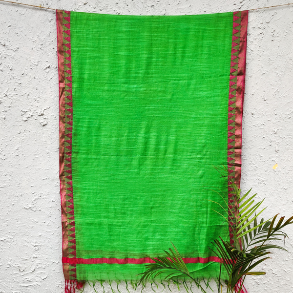 Sanskruti Green Pink Soft Dupatta