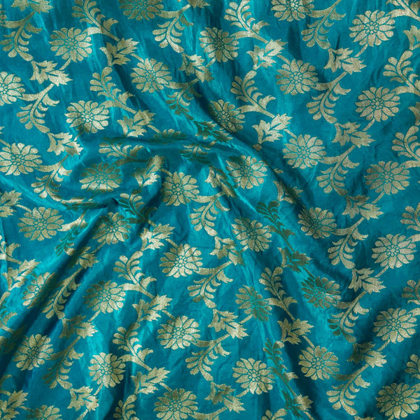 Satin Brocade With Gold Zari Jaal Woven Fabric